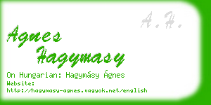 agnes hagymasy business card
